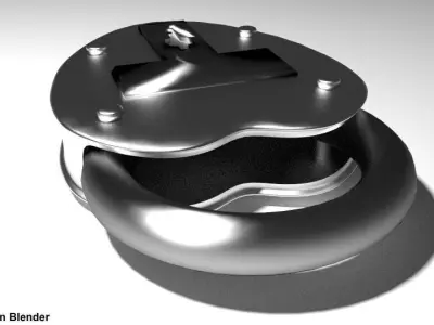Antique Padlock 3D model