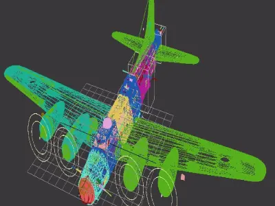 Inside the B17  all Compartments 3D model