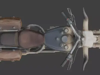 Longhorn Desert Nomad Motorcycle 3d Low-poly 3D model
