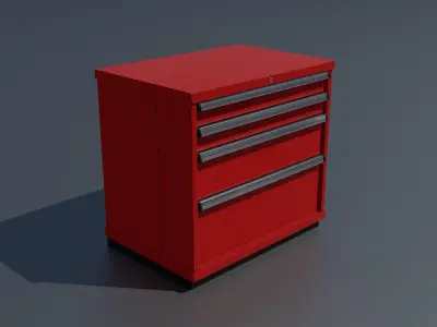 Workshop storage box small PBR 3D model