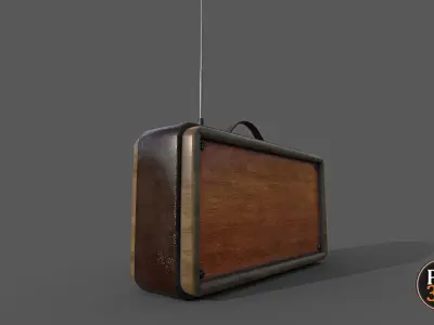 Radio Retro Version 1 Low-poly 3D model