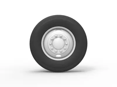 2 Hole front wheel of old school truck Scale 1 to 25 3D print model