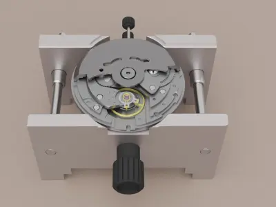 NH35 watch movement mounted 3D model