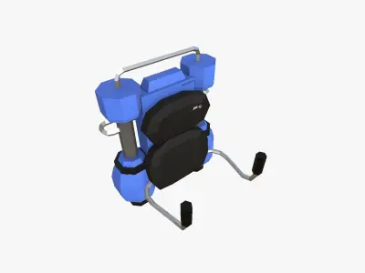 Jetpack Low Poly G03 - SciFi Character Design Low-poly 3D model