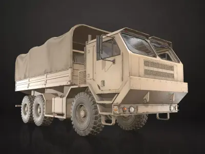 Military Truck V1 - Cargo Low-poly 3D model