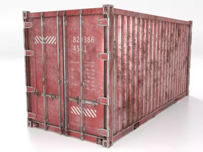 Old Shipping Container  3D model