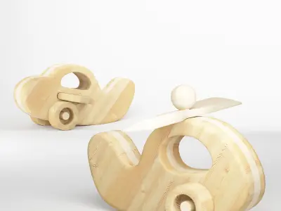 Hallie and Irie Wood Toys 3D model