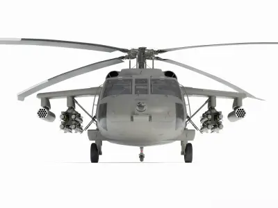 UH-60M Battlehawk with nice interior 3D model