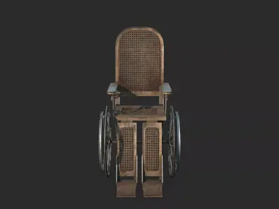 Medical equipment Old-fashioned wheelchair 3D model
