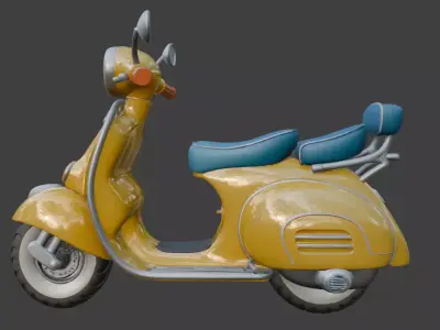 Vintage Retro Scooter 3D Model 3D model order