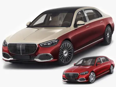 Mercedes S-class Maybach 2021 3D model buy