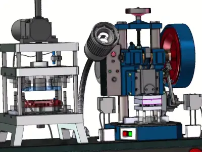 Compact Mini Punch Press Machine for Sheet Metal and  Forming 3D model