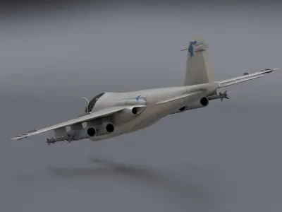 Grumman A - 6E intruder Low-poly 3D model