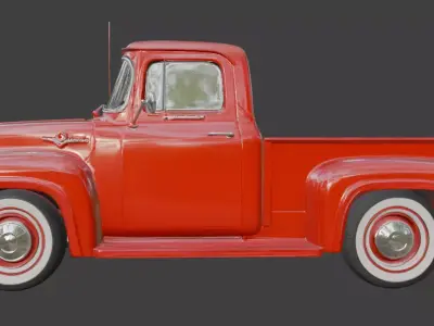 Vintage Rusty Pickup Truck 3D Model 3D model 17