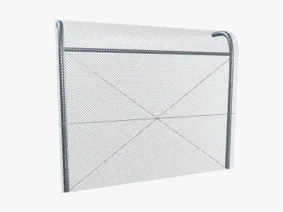 Steel Fence Low-poly 3D model purchase