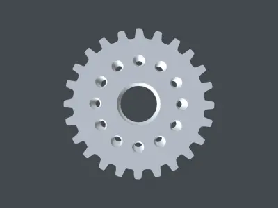 GEAR-001 sprocket Low-poly 3D model