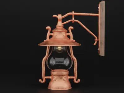 Old wall lamp 3D model