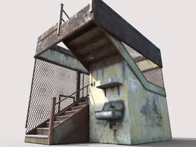 Old Stairs and Sink 3D model