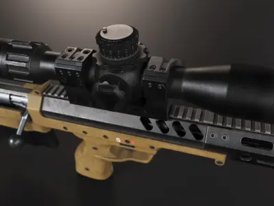 Sniper rifle SRS A2 3D model