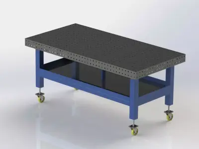 Professional Welding Table    Technical Drawings for Fabrication 3D model