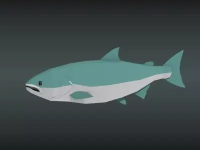 low poly fish Low-poly 3D model