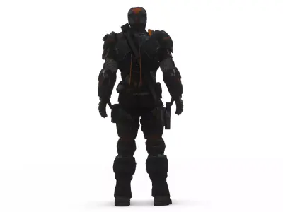Deathstroke 3D Model Assassin Realistic Military Fully Rigged Low-poly 3D model