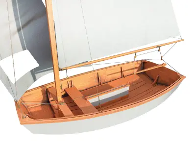 Pram Sailboat 3D model