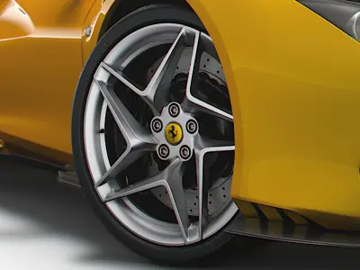 Ferrari F8 Spider 2023 wheel 3D model