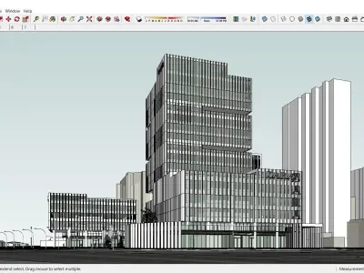 Sketchup Commercial Complex L4 3D model