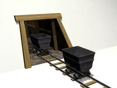 Mine cave 3D model