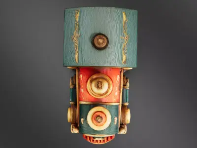 wooden train toy 01 3D print model