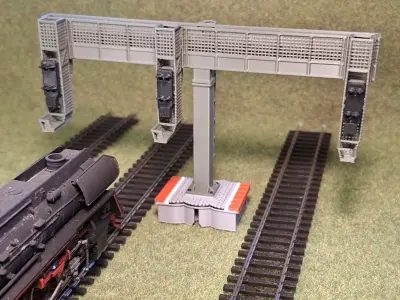 Deutsche Bahn Triple Signal Bridge Mod1 1-87 FDM color 3D print model