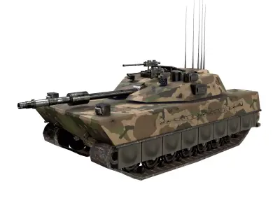 Battle Tank 3D model PBR