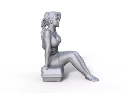 Girl for ship model diorama model railway RC 3D print model