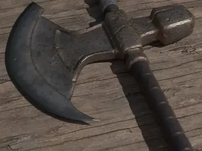 Barbarian Battle Axe - Detailed 3D model
