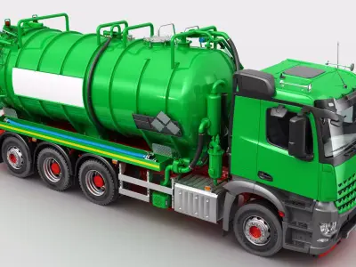 Vacuum Truck 8X4 3D model