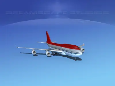 Boeing 747-400 Northwest Airlines 3D model