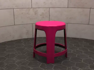 The Plastic Stool Free 3D model