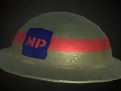 5 British ww2 military helmets works on roblox characters too Low-poly 3D model