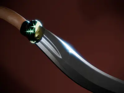 Low poly sword Low-poly 3D model order