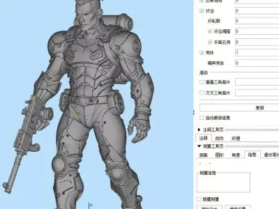 MG-Armored Gunner Male 01 Mid-Poly Model 3D print model