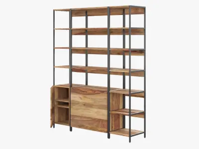 Industrial Modular Storage Low-poly 3D model