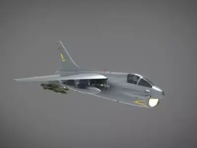 A 7E Corsair II 3D model