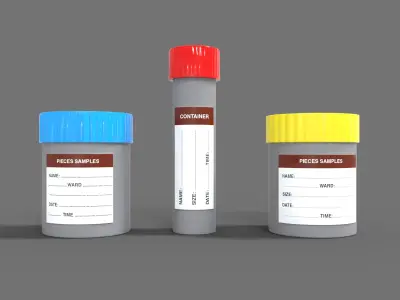 Specimen Container Medical Pack  Low-poly 3D model