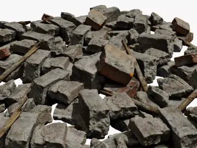 Scanned Construction Debris 3D model