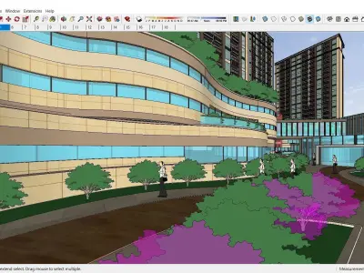 Sketchup Residential Complex B4 3D model