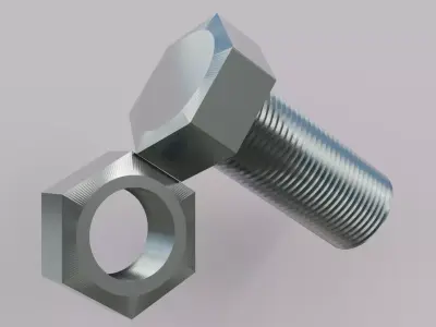 Realistic Metal Screw 3D Model Low Poly PBR Game Ready 3D model