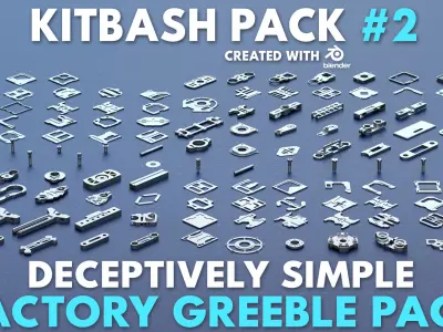 Factory Greeble Kitbash Bundle 250 Models 3D model purchase