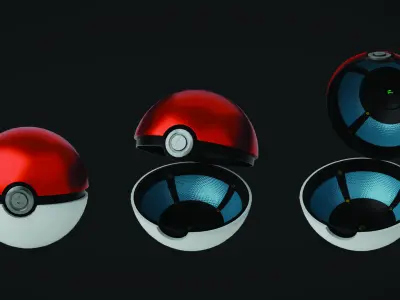 Pokeballs Collection - 27 different models  Low-poly 3D model