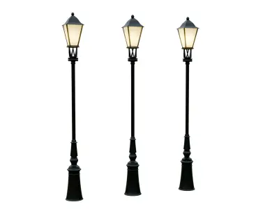 Lamppost Model Three Pack- Three Super Realistic Lamppost Models 3D model